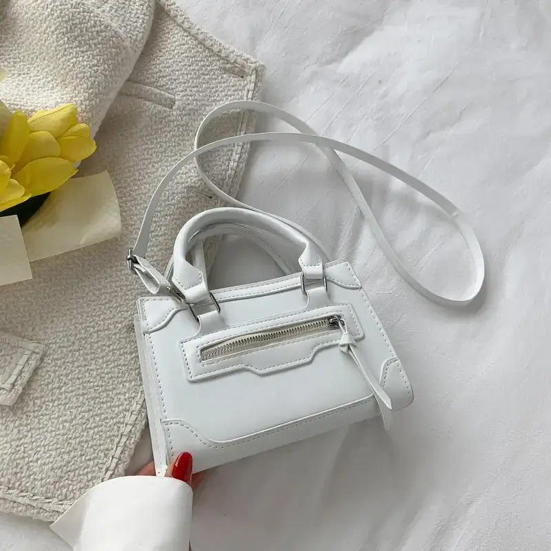White Leather Shoulder Crossbody Bag for Women 2022 - Image 2