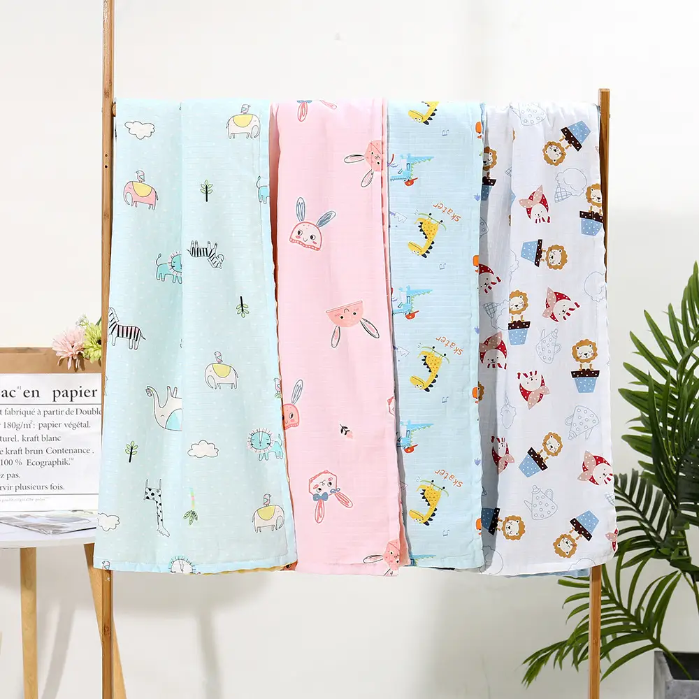 Baby Type a Safety Double Layer Blanket White Patterned - Image 11