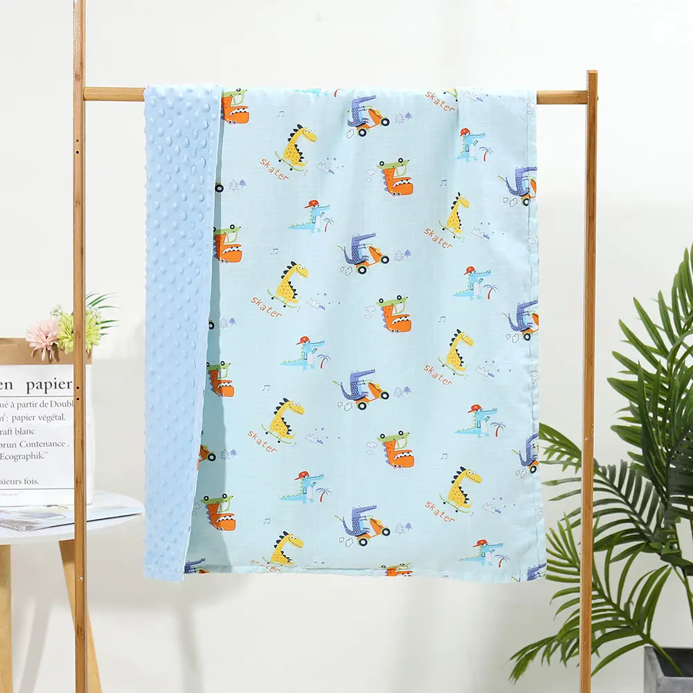 Baby Type a Safety Double Layer Blanket White Patterned - Image 12