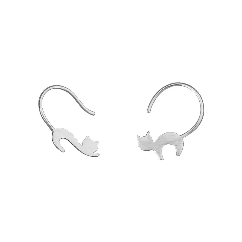 Kitten Earrings for Women S925 Silver Needle Design - Image 5