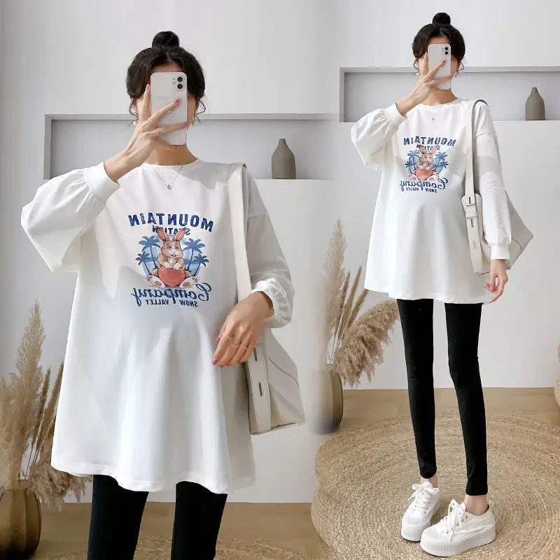 Matthion Print Long Sleeve T-Shirt for Women Plus Size - Image 5