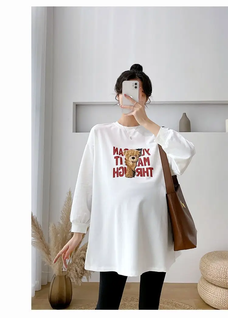 Matthion Print Long Sleeve T-Shirt for Women Plus Size — feature 15