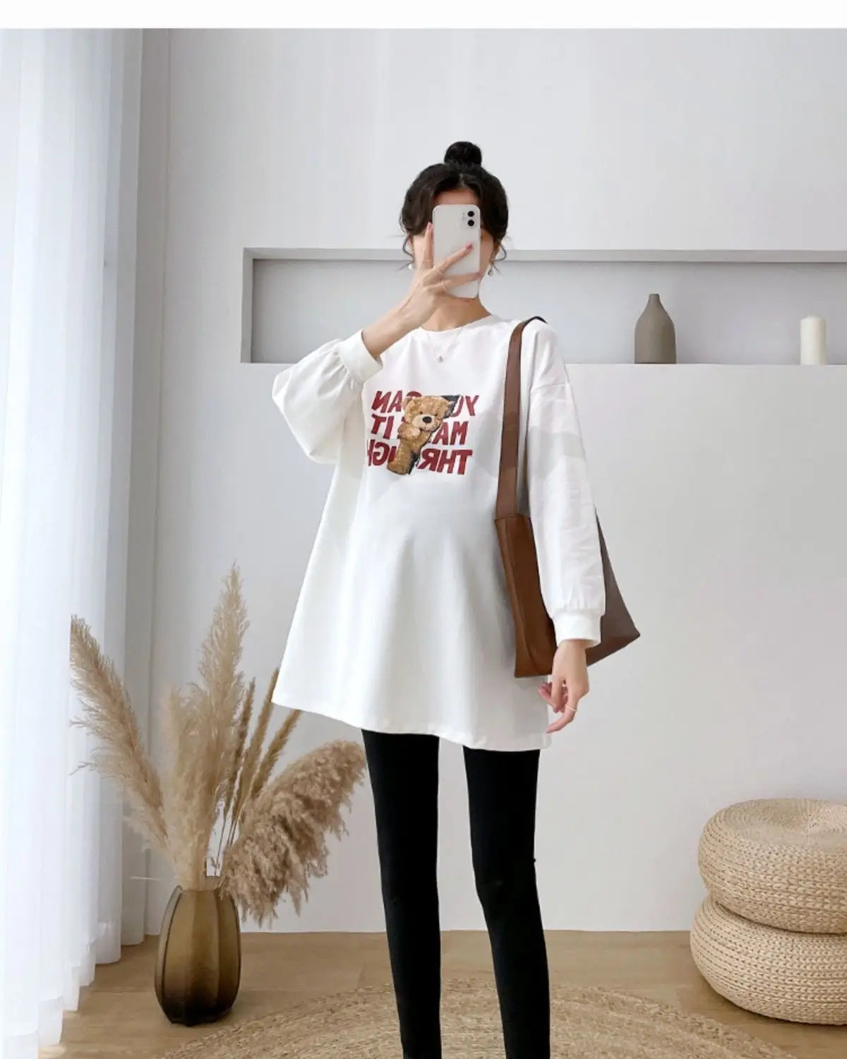 Matthion Print Long Sleeve T-Shirt for Women Plus Size — feature 16