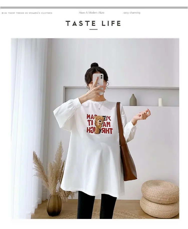 Matthion Print Long Sleeve T-Shirt for Women Plus Size — feature 18