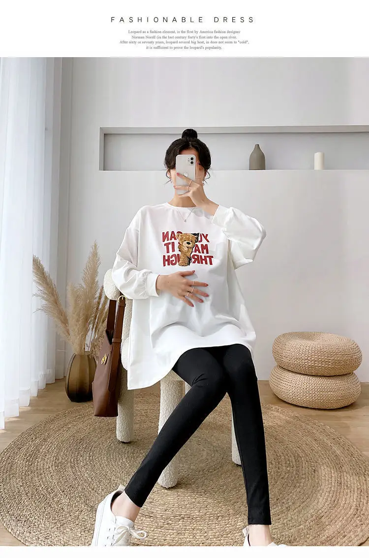Matthion Print Long Sleeve T-Shirt for Women Plus Size — feature 19