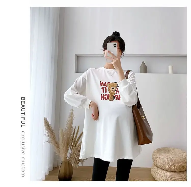 Matthion Print Long Sleeve T-Shirt for Women Plus Size — feature 21