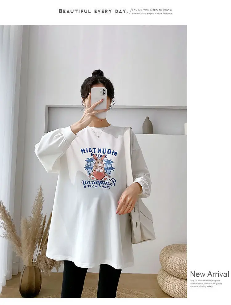 Matthion Print Long Sleeve T-Shirt for Women Plus Size — feature 23