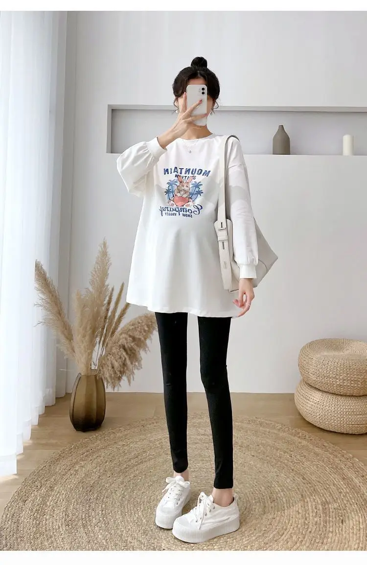 Matthion Print Long Sleeve T-Shirt for Women Plus Size — feature 24