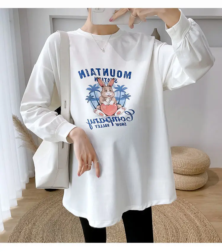 Matthion Print Long Sleeve T-Shirt for Women Plus Size — feature 25