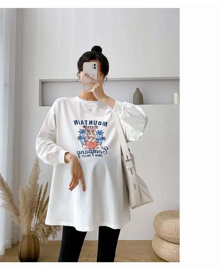 Matthion Print Long Sleeve T-Shirt for Women Plus Size — feature 27