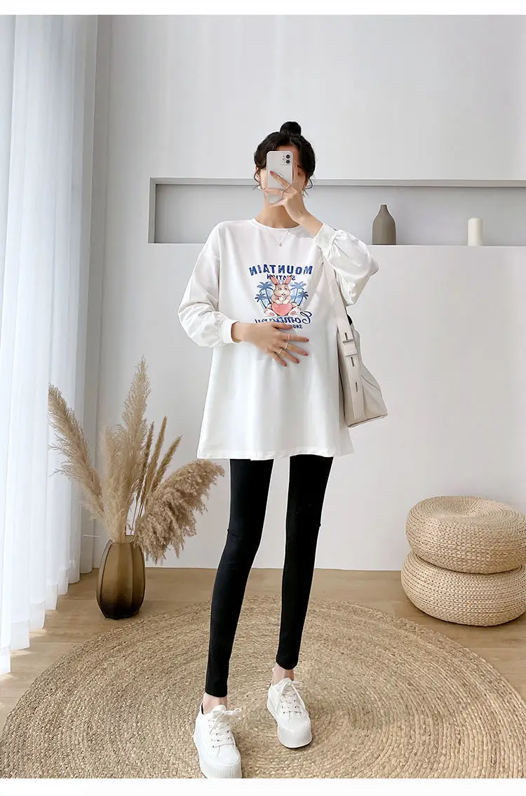 Matthion Print Long Sleeve T-Shirt for Women Plus Size — feature 28
