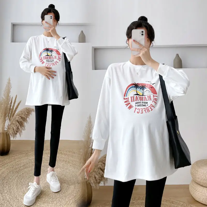 Matthion Print Long Sleeve T-Shirt for Women Plus Size - Image 3