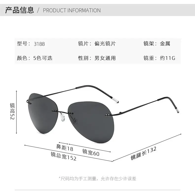 Men Polarized Driving Sunglasses Titanium Alloy High End β feature 12