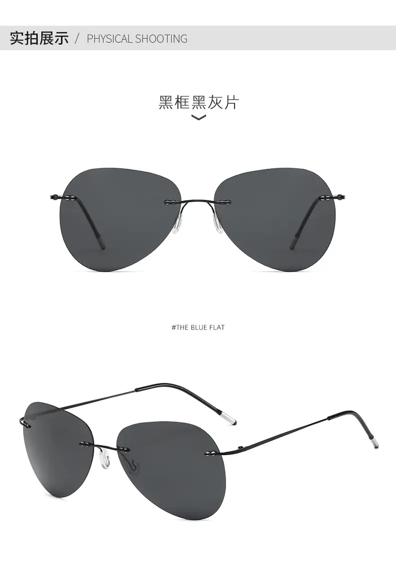 Men Polarized Driving Sunglasses Titanium Alloy High End β feature 17