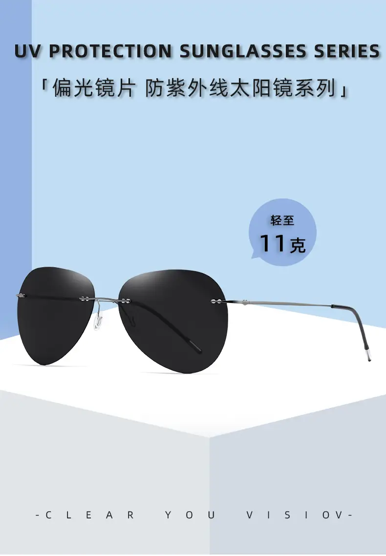 Men Polarized Driving Sunglasses Titanium Alloy High End β feature 5