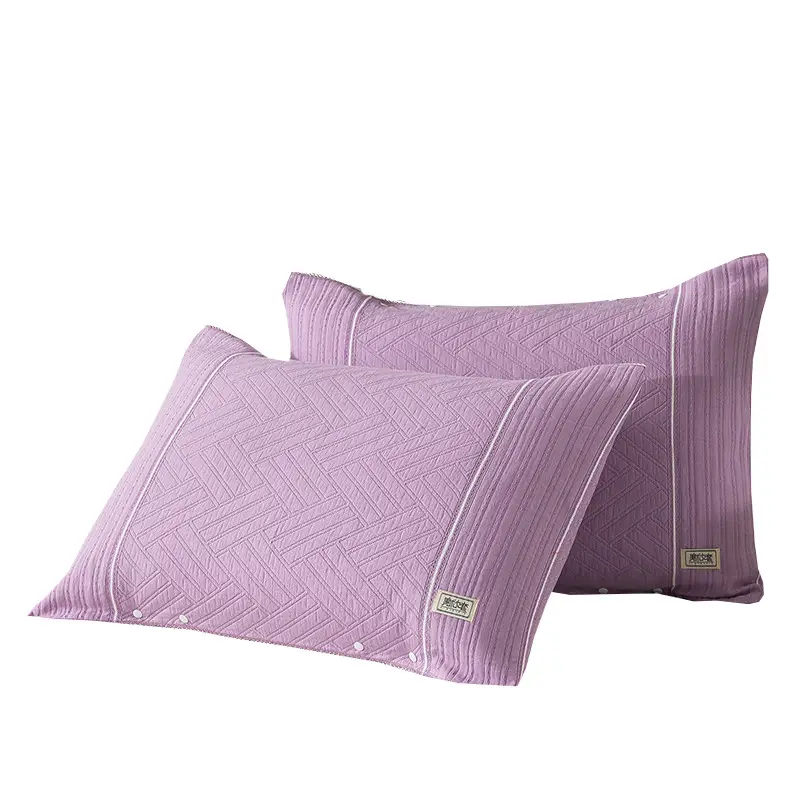 Cotton Pillow Cover Non-Slip Buckle Fixed Pink