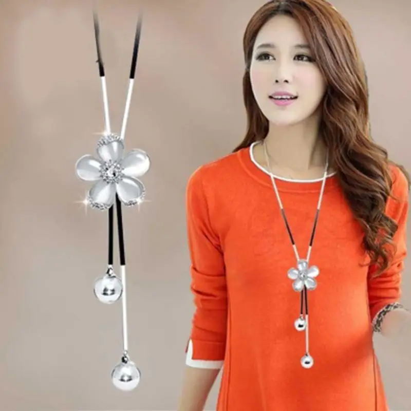 Alphanumeric Geometric Zircon Pearl T-Necklace - Image 6