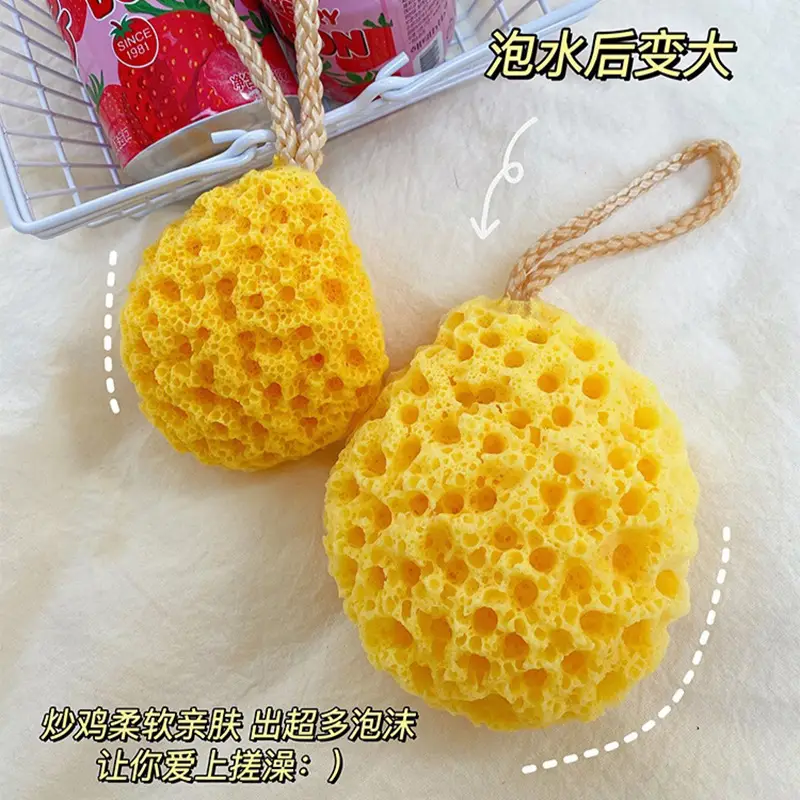 Japanese Honeycomb Bath Sponge for Girls, Durable & Comfortable