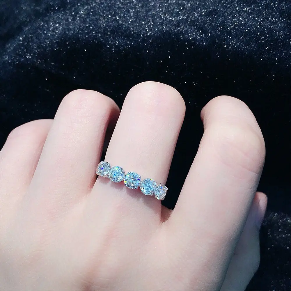 Cao Shi Douyin Live Broadcast Ring with Full Set Zircon - Image 4