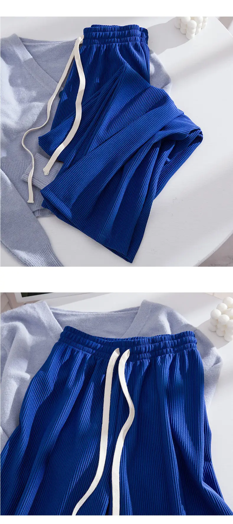 Women's Snake Bone Wide Leg Pants Spring Autumn 2023 — feature 14