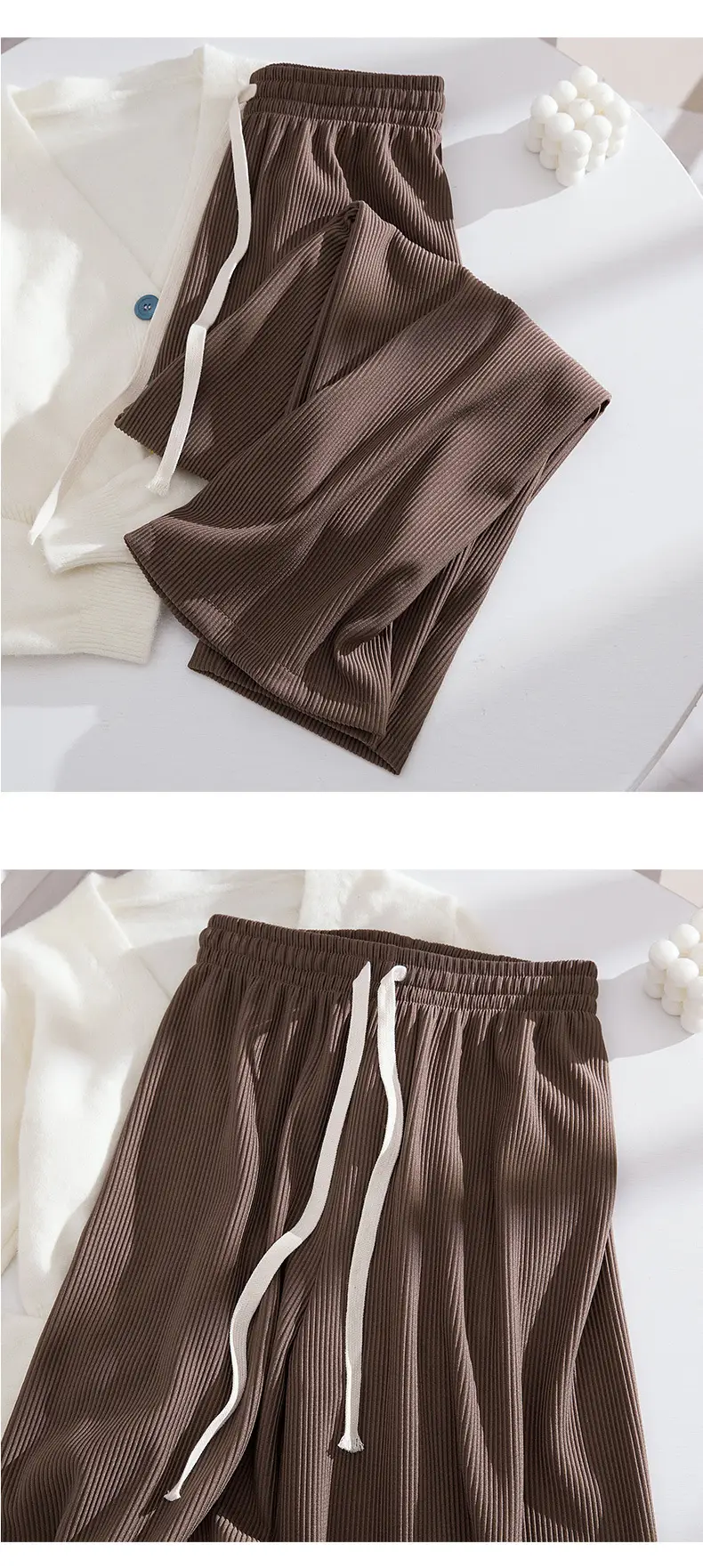Women's Snake Bone Wide Leg Pants Spring Autumn 2023 — feature 15