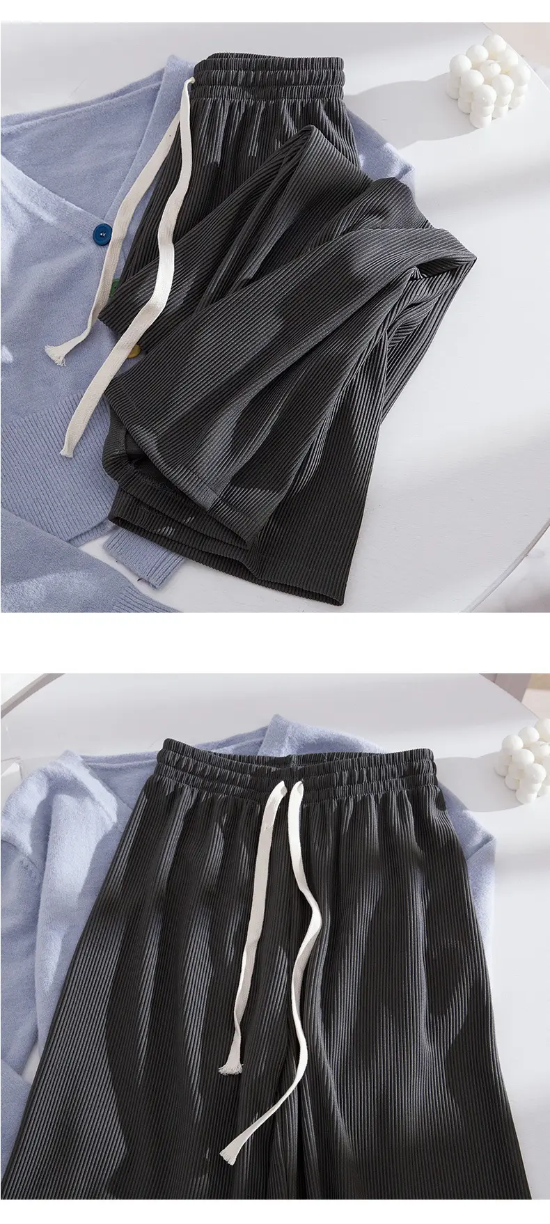 Women's Snake Bone Wide Leg Pants Spring Autumn 2023 — feature 16