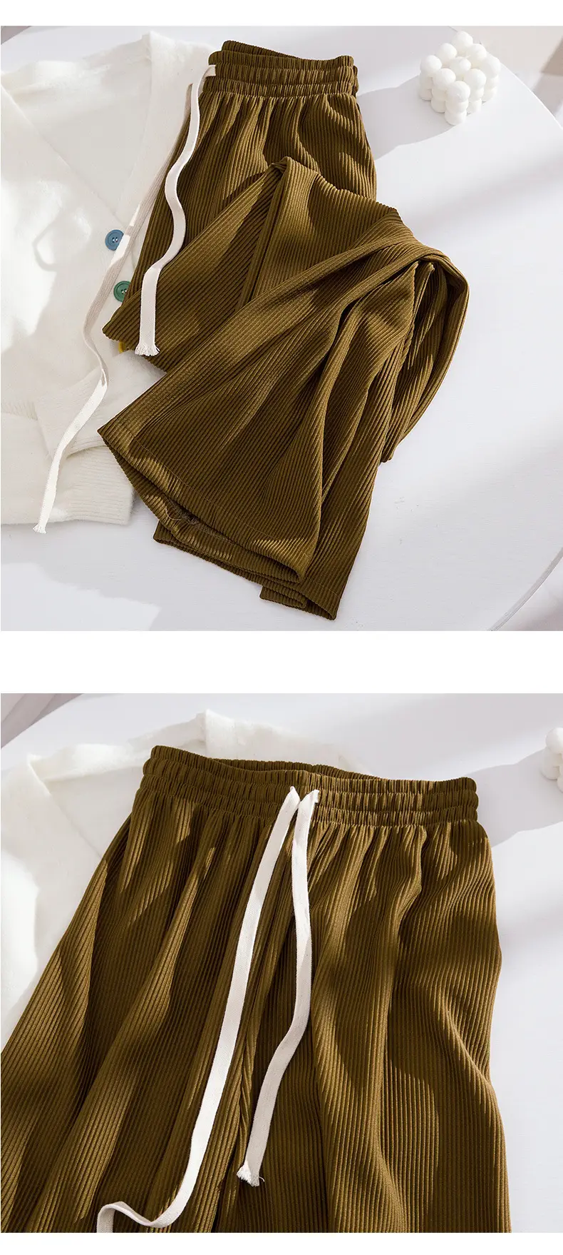 Women's Snake Bone Wide Leg Pants Spring Autumn 2023 — feature 17