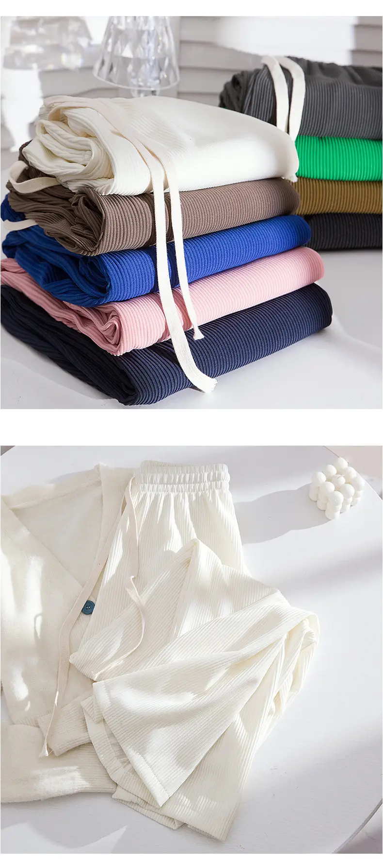 Women's Snake Bone Wide Leg Pants Spring Autumn 2023 — feature 8