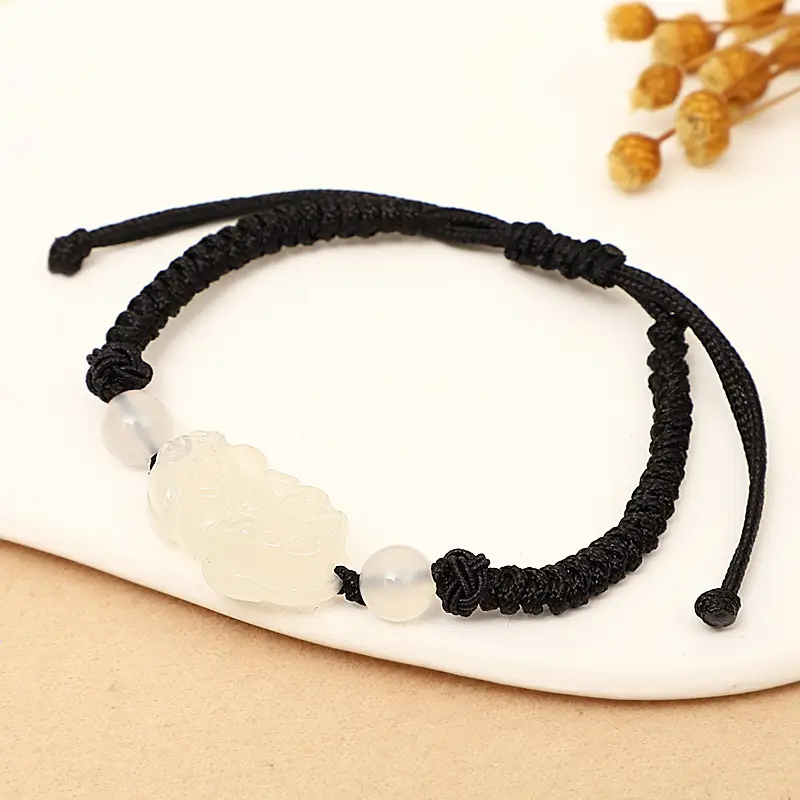 Red Natural Agate Pixiu Bracelet for Men Women - Image 3