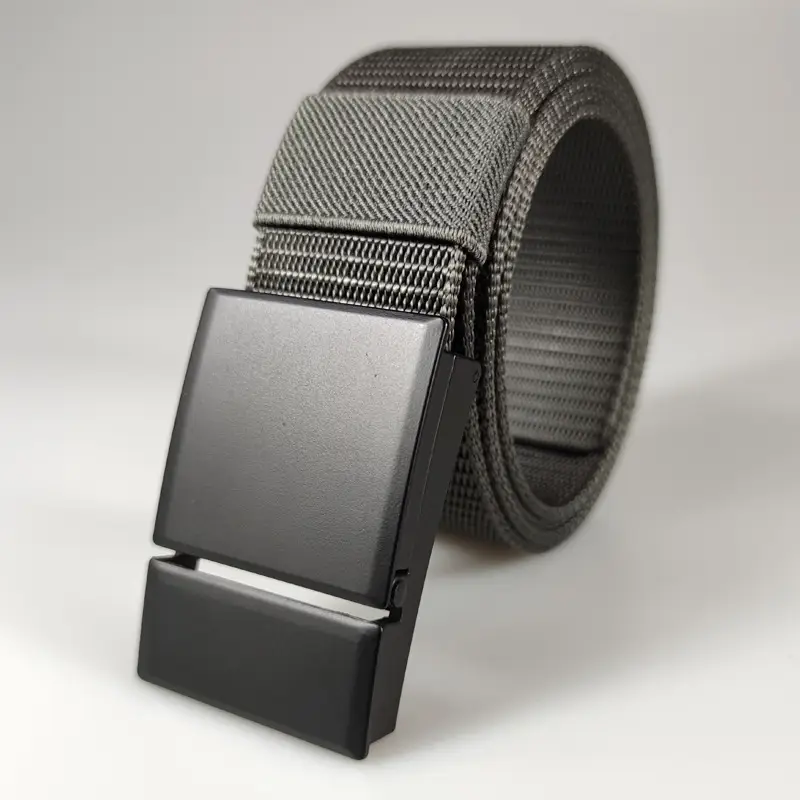 Men's Navy Blue Nylon Belt with Flip Buckle 3.8CM - Image 2