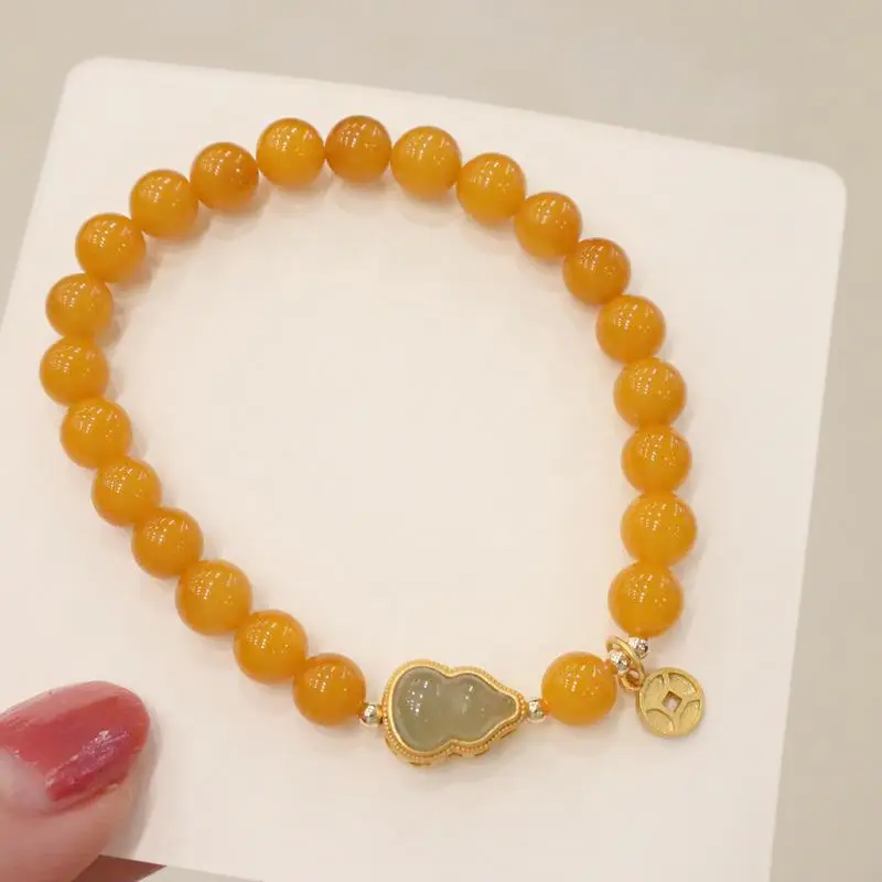 New Style Yellow Jade Gourd Bracelet for Girls â feature 3