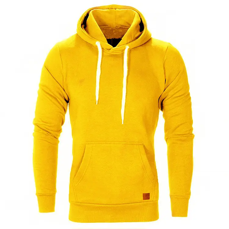 Men Grey Hoodie Pullover Winter Casual Wear Large - Image 4