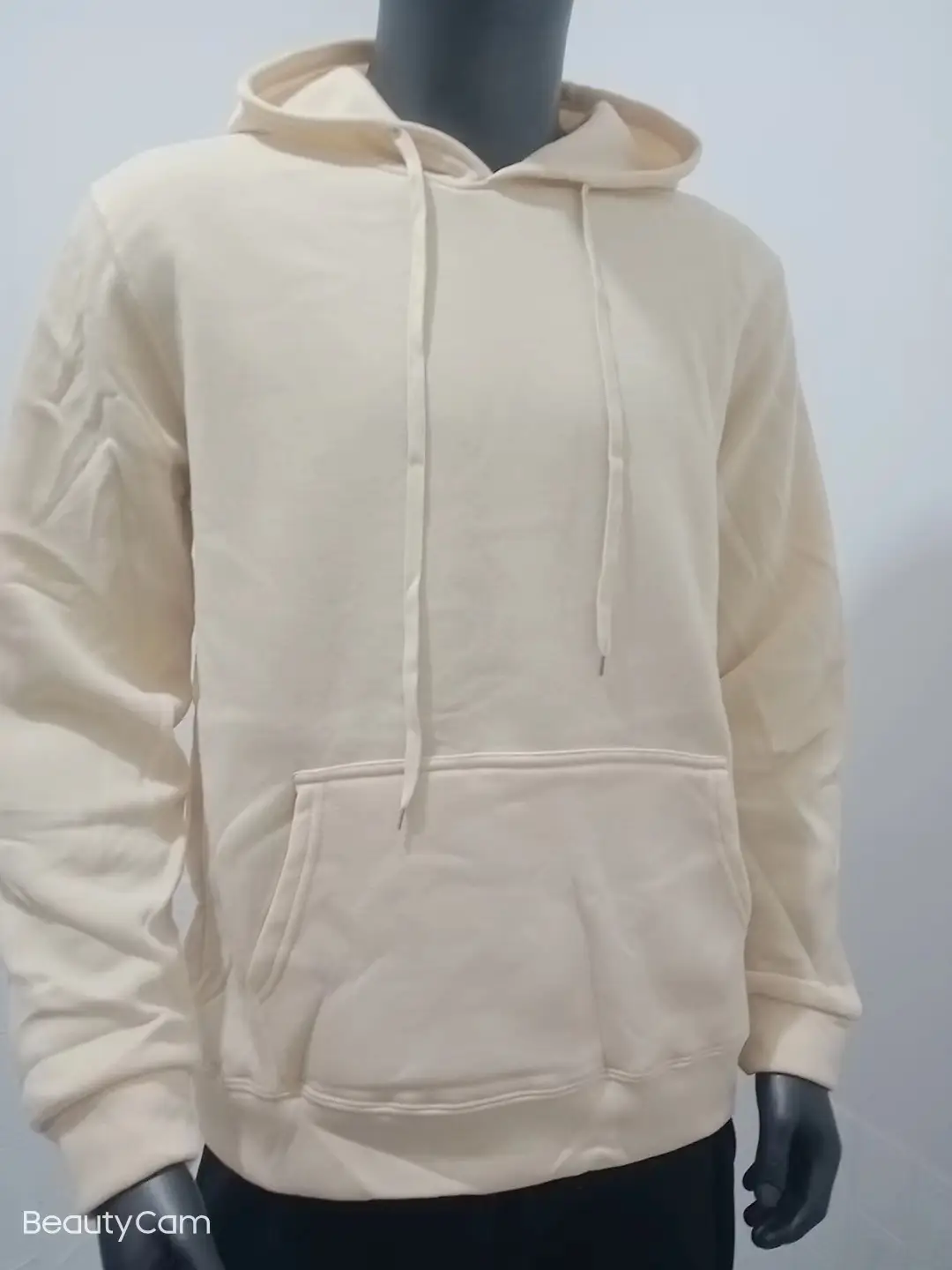 Men Grey Hoodie Pullover Winter Casual Wear Large - Image 7