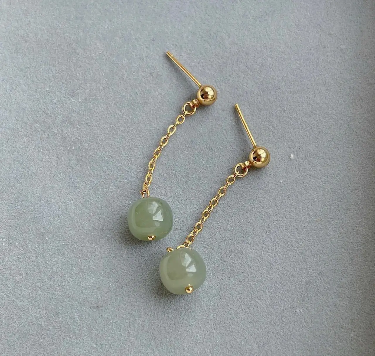 Natural Hetian Jade Long Earrings for Women — feature 7