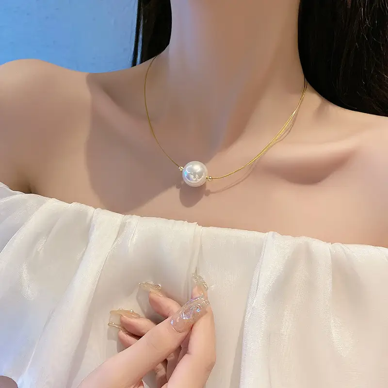 French Retro Pearl Clavicle Necklace for Women - Image 6
