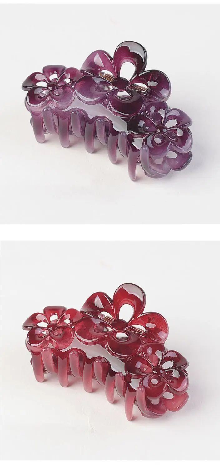 Purple Floral Drop Hair Clip for Women — feature 6