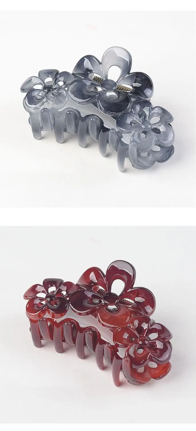 Purple Floral Drop Hair Clip for Women — feature 7