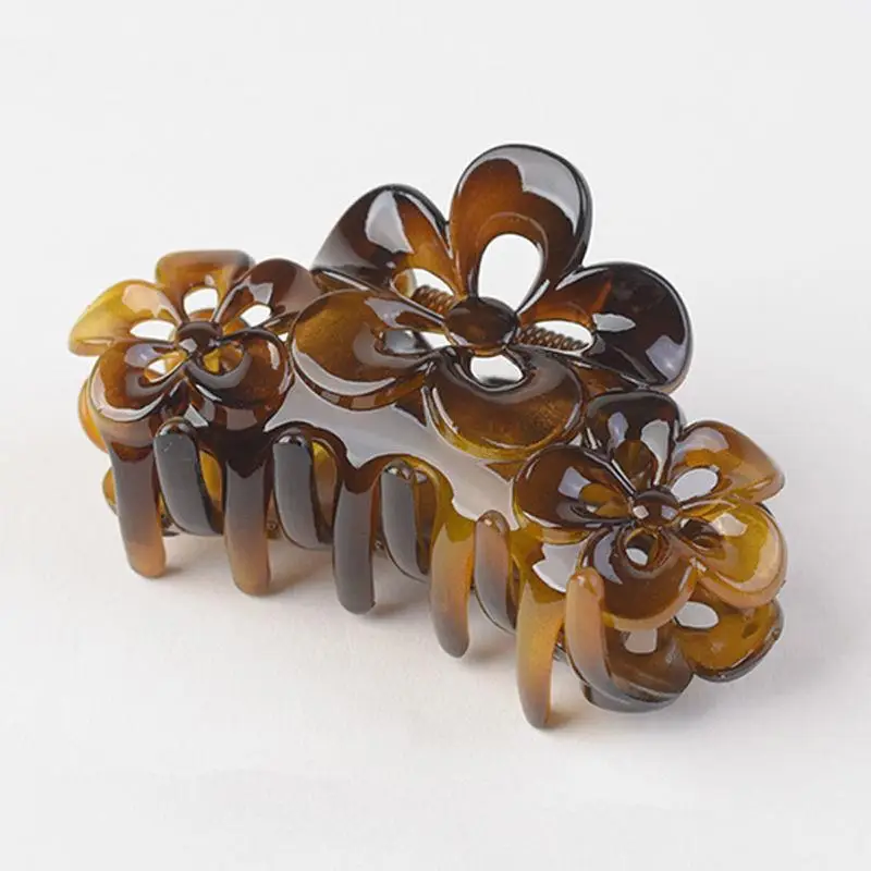 Purple Floral Drop Hair Clip for Women