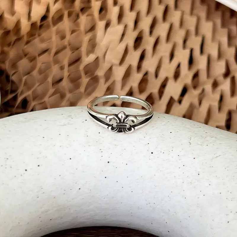 925 Silver Cross Ins Rings Double Layer Sterling Gold — feature 14