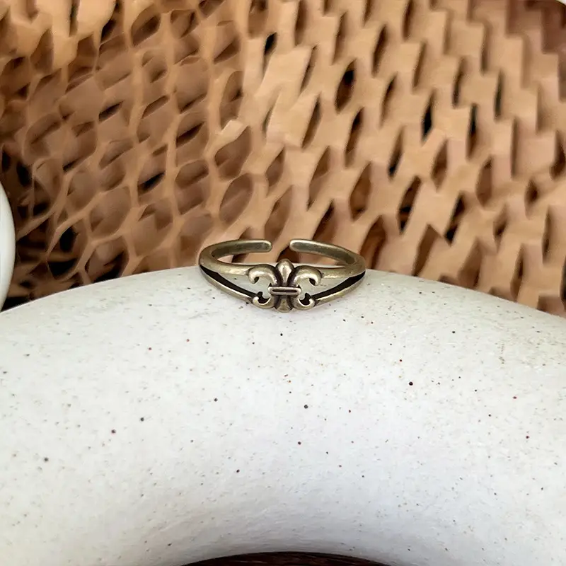 925 Silver Cross Ins Rings Double Layer Sterling Gold — feature 17