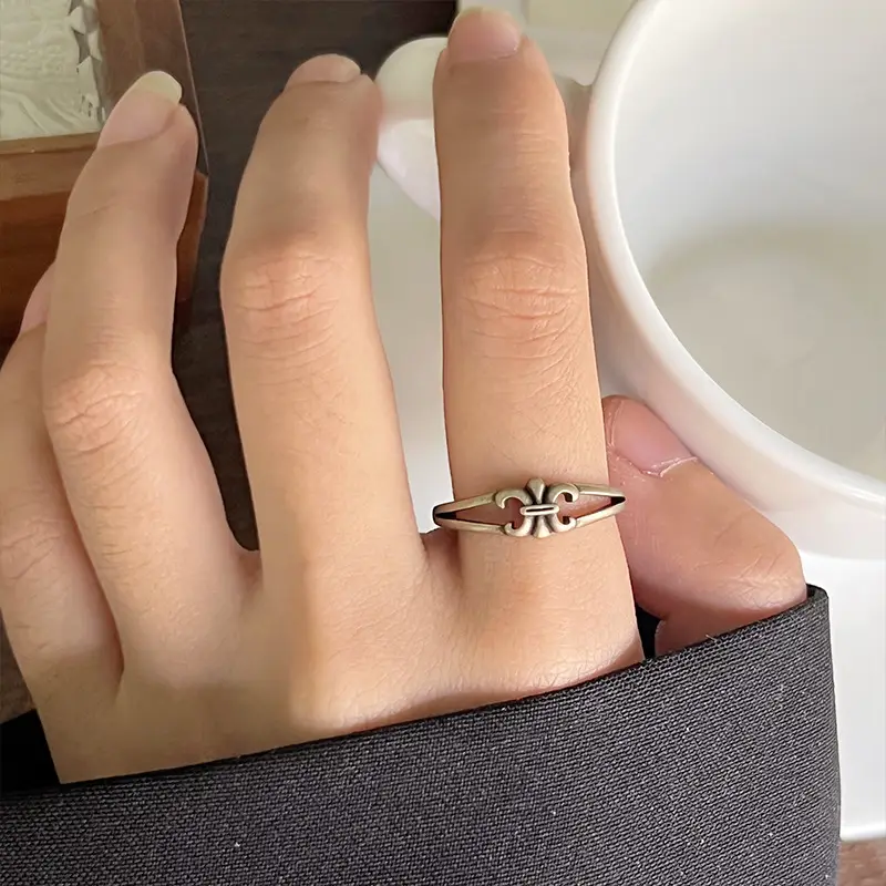 925 Silver Cross Ins Rings Double Layer Sterling Gold — feature 18