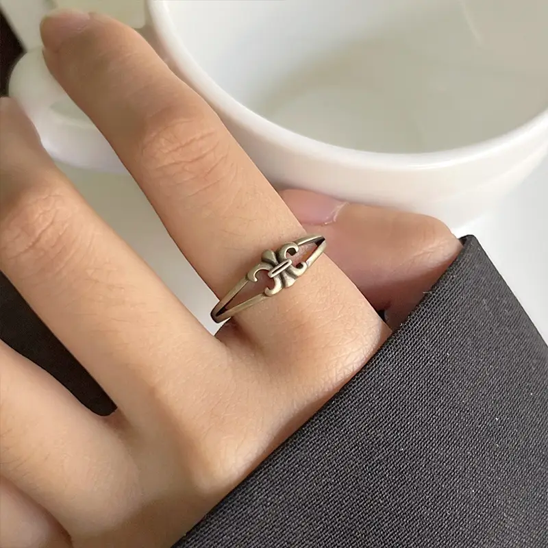 925 Silver Cross Ins Rings Double Layer Sterling Gold — feature 19