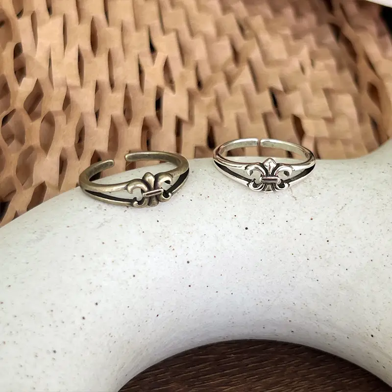 925 Silver Cross Ins Rings Double Layer Sterling Gold — feature 8