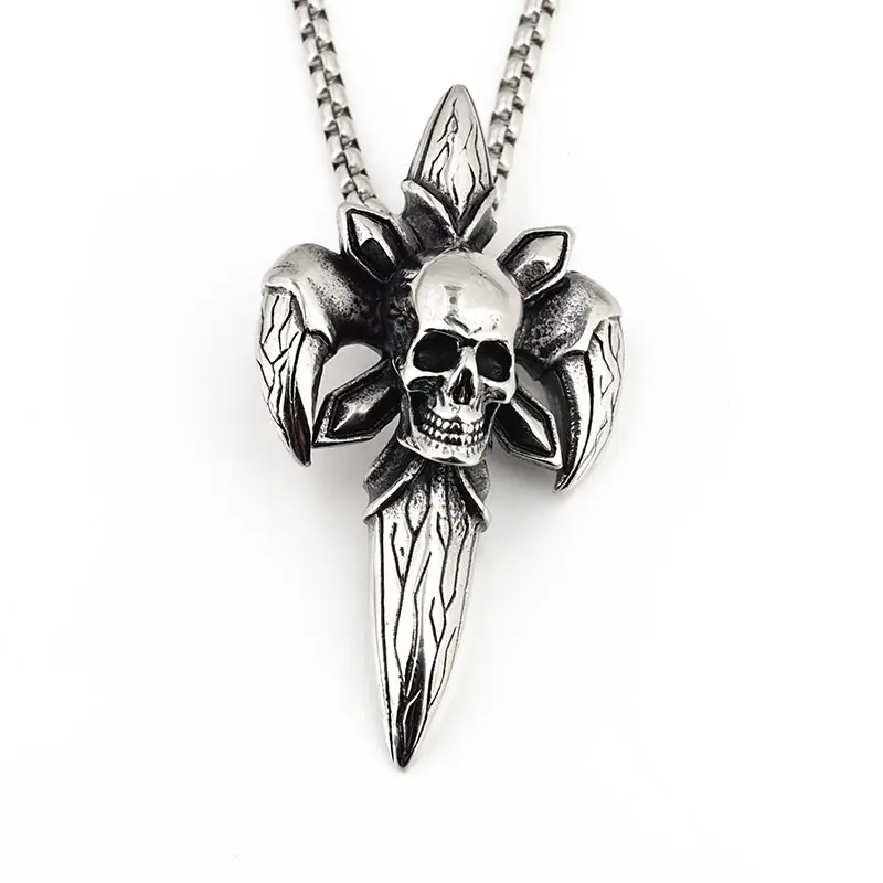 Devil's Eye Skull Pendant for Men Hip Hop Style - Image 2