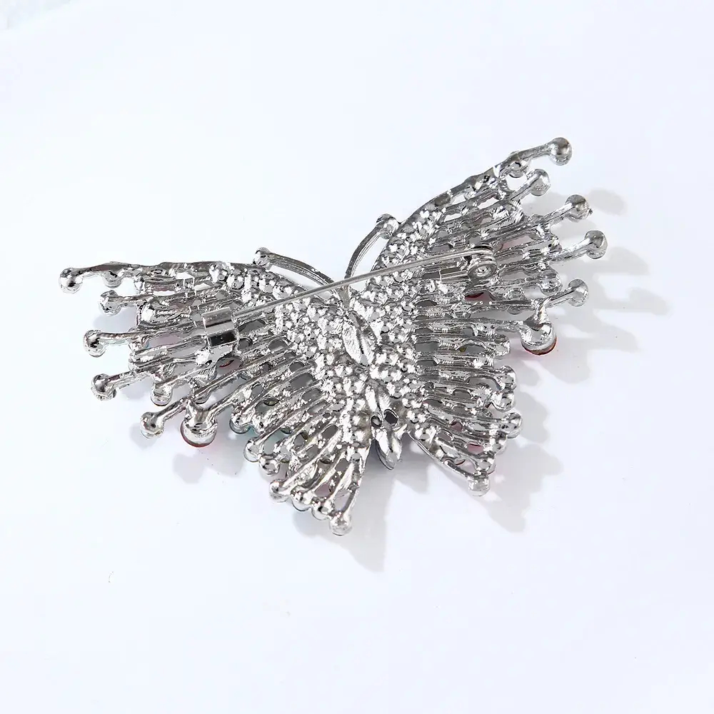 Blue Butterfly Colorful Rhinestone Brooch for Women