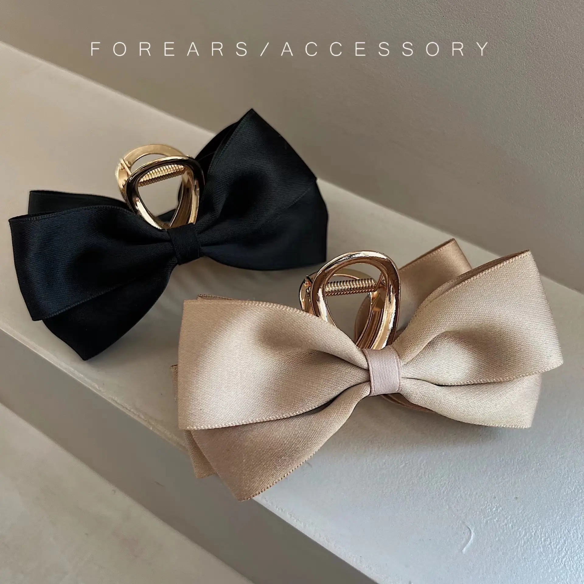 Satin Bow Hairpin Clip Large Back Clip Cross Hairpin - Image 9