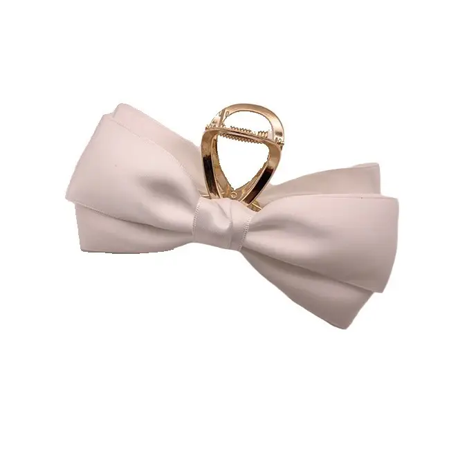 Satin Bow Hairpin Clip Large Back Clip Cross Hairpin - Image 10