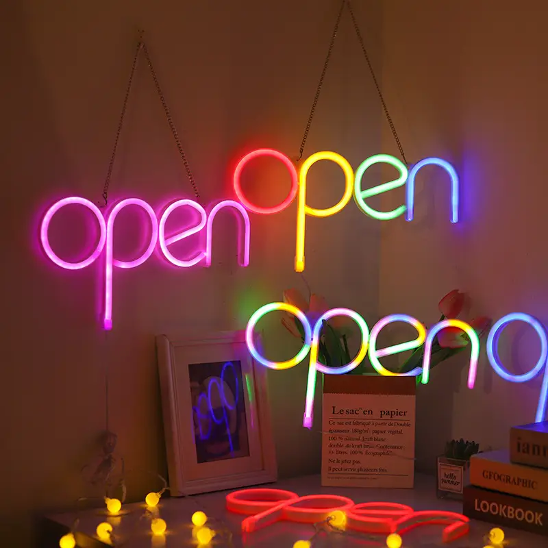 Neon LED Open Light for Bedroom Decor