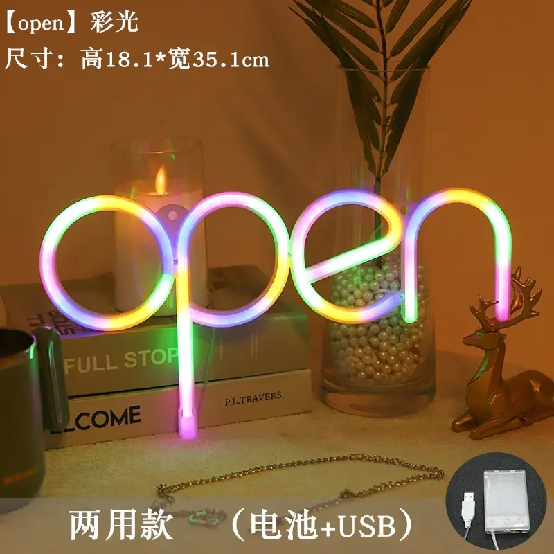 Neon LED Open Light for Bedroom Decor