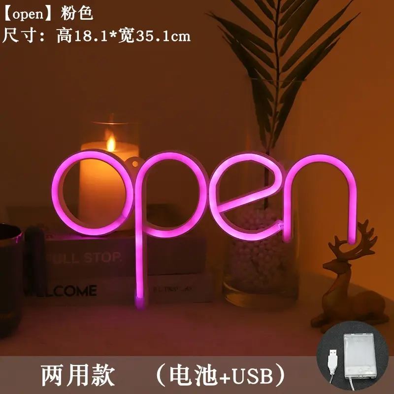 Neon LED Open Light for Bedroom Decor